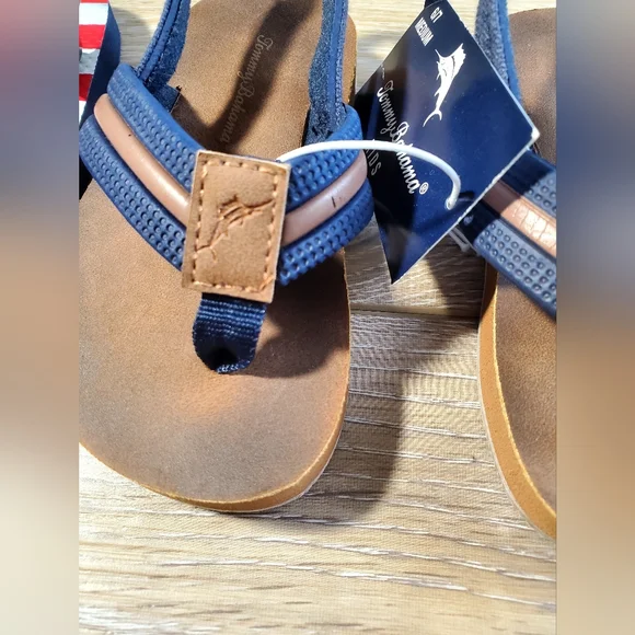 🇺🇲Tommy Bahama boys navy, brown sandals & red,white, blue sandals Size 6-7 - Picture 5 of 13